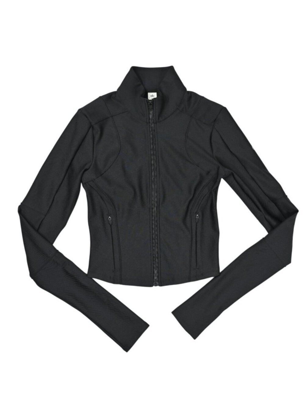 ALO Yoga Airlift Ignite Zip Up Jacket in Black